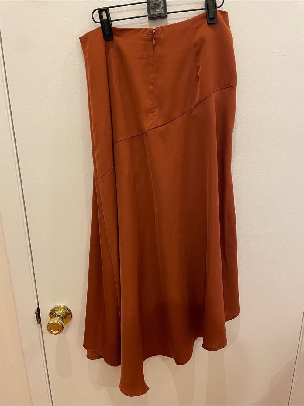 Who What Wear asymmetrical rust color skirt size 2 - Picture 2 of 5